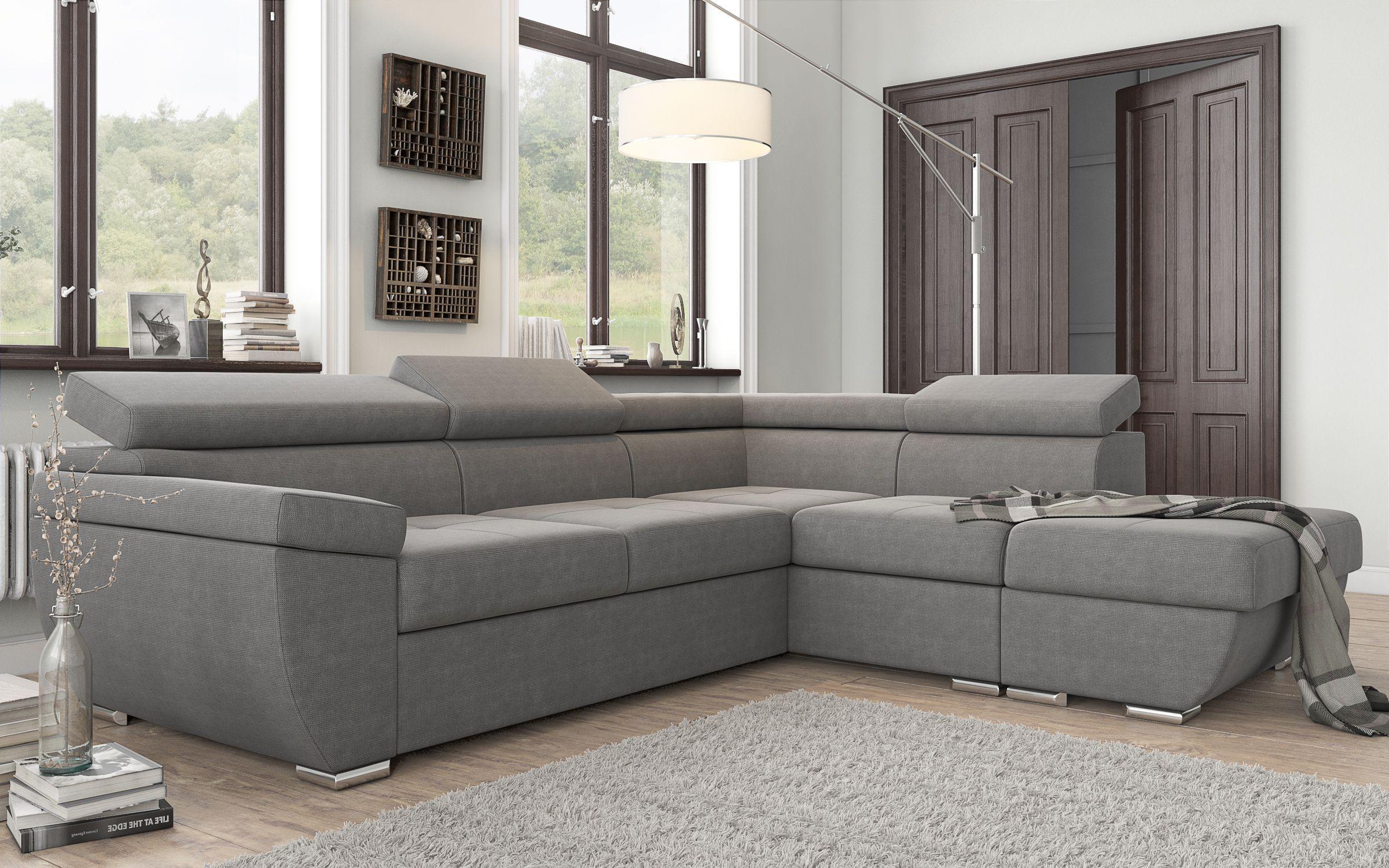 Γωνιακός καναπές – κρεβάτι  Dilan, γκρι  3